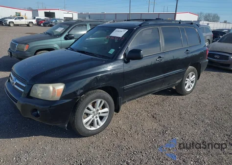 2006 Toyota Highlander Hybrid V6 z USA, uszkodzony, nr VIN JTEDW21A060003505
